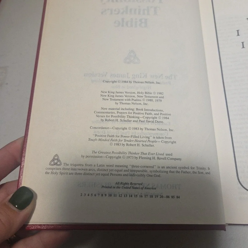 Holy Bible Possibility Thinkers Edition NKJV Thomas Nelson Red Hardcover 1984